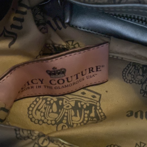 SOLD on FB. Juicy Couture Bag Scottie Y2K Grey And Pink Pewter Charm - Picture 11 of 14